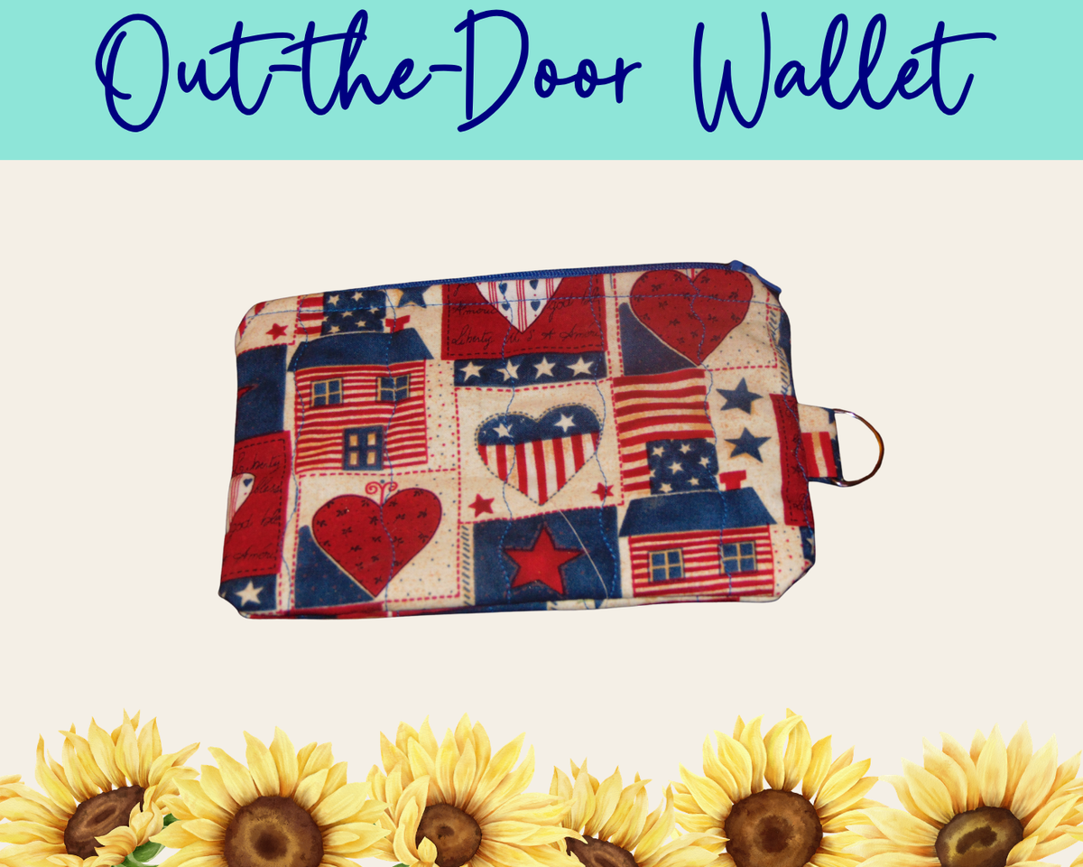 Americana Patchwork Out-the-Door Wallet | Handmade Fabric Wallet