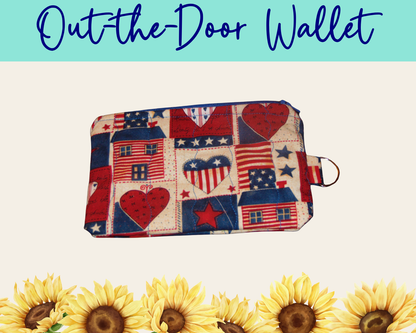 Americana Patchwork Out-the-Door Wallet | Handmade Fabric Wallet