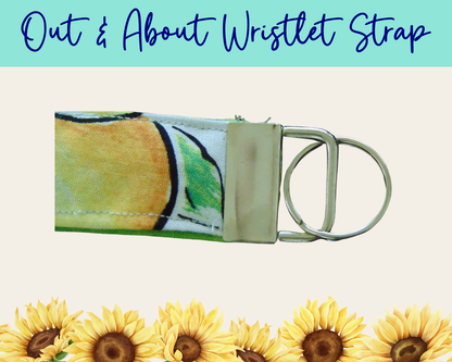 Lemon Grove Patchwork Out & About Wristlet Strap | Handmade Fabric Wristlet