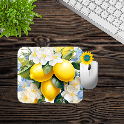 Lemon Blossom Summer Mouse Pad