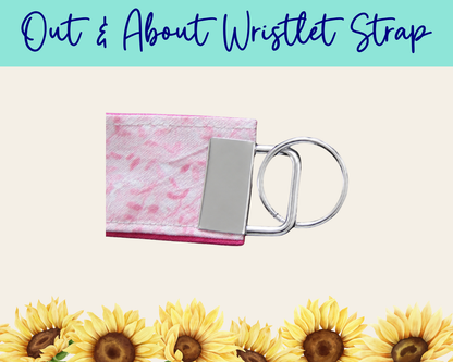 Whispering Vines Pink 2 Out & About Wristlet Strap | Handmade Fabric Wristlet