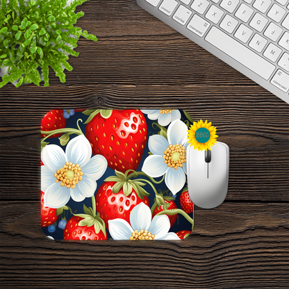 Strawberry Blossom Summer Mouse Pad