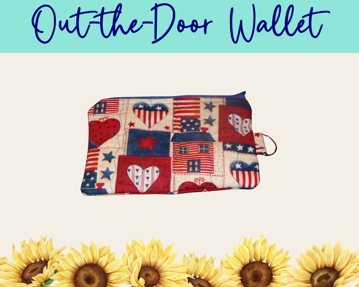 Americana Patchwork Out-the-Door Wallet | Handmade Fabric Wallet