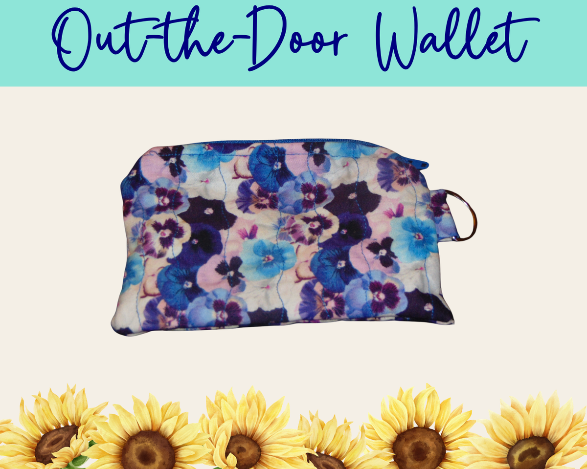 Pansy Meadow Out-the-Door Wallet | Handmade Fabric Wallet