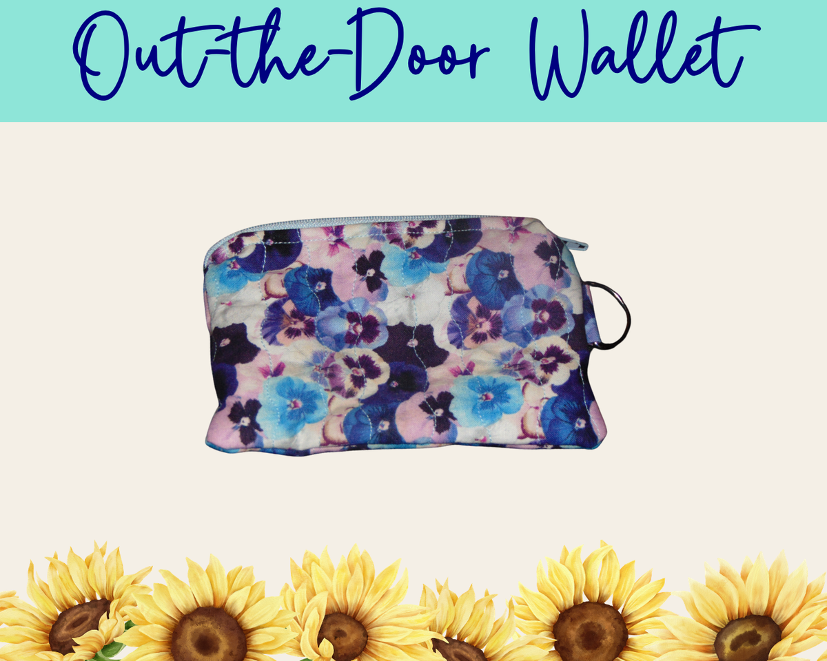 Pansy Meadow Out-the-Door Wallet | Handmade Fabric Wallet