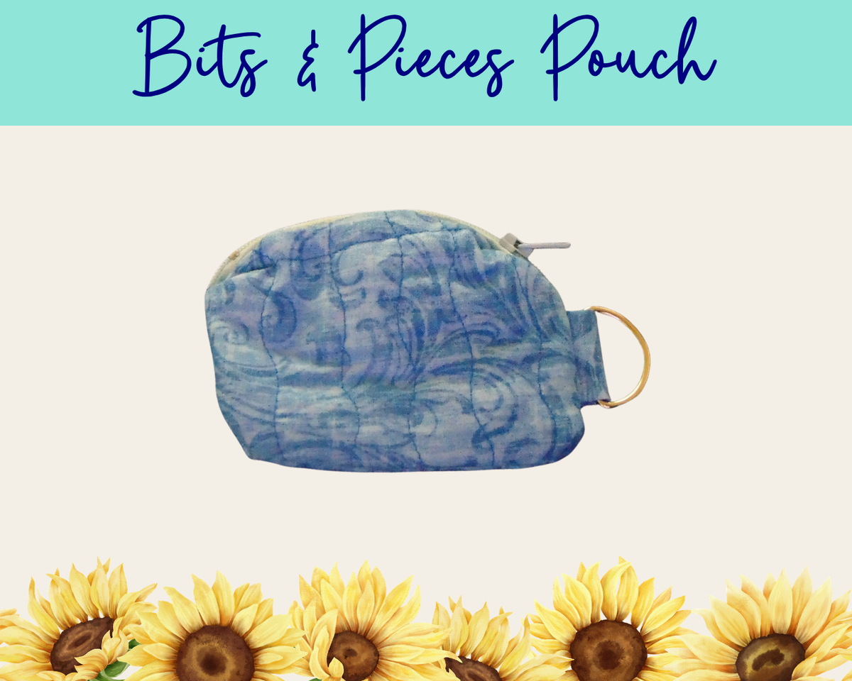 Petal Pairings Bits & Pieces Pouch | Handmade Fabric Zipper Pouch