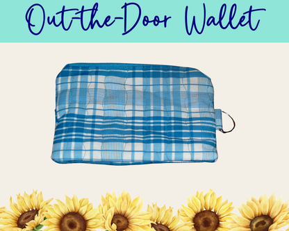 Americana Blue Plaid Out-the-Door Wallet | Handmade Fabric Wallet