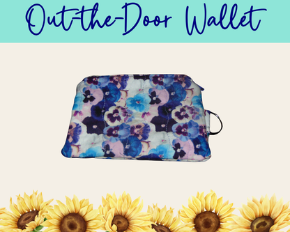 Pansy Meadow Out-the-Door Wallet | Handmade Fabric Wallet
