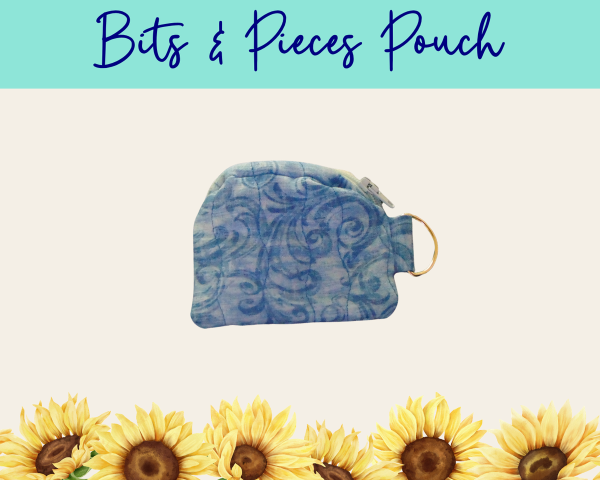 Petal Pairings Bits & Pieces Pouch | Handmade Fabric Zipper Pouch