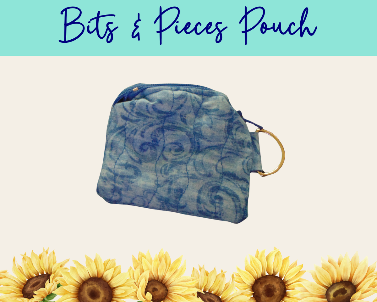 Petal Pairings Bits & Pieces Pouch | Handmade Fabric Zipper Pouch