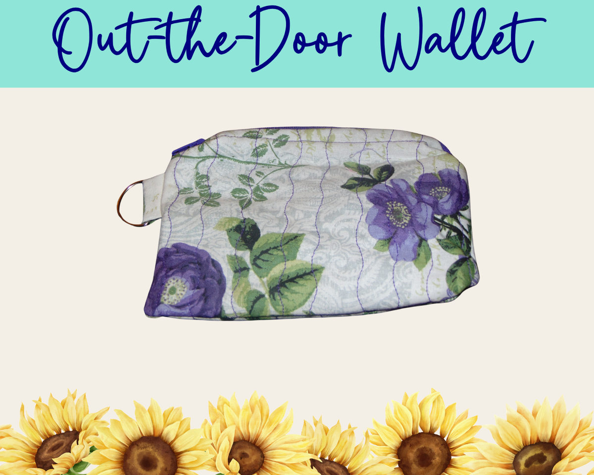 Butterfly Hollow Purple Out-the-Door Wallet | Handmade Fabric Wallet