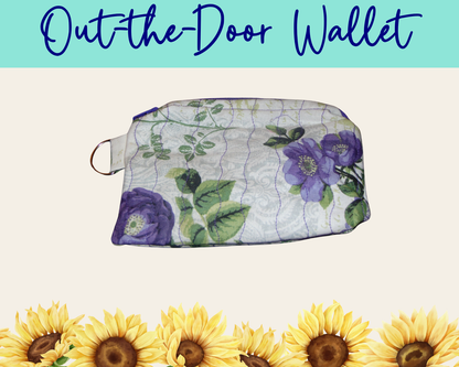 Butterfly Hollow Purple Out-the-Door Wallet | Handmade Fabric Wallet