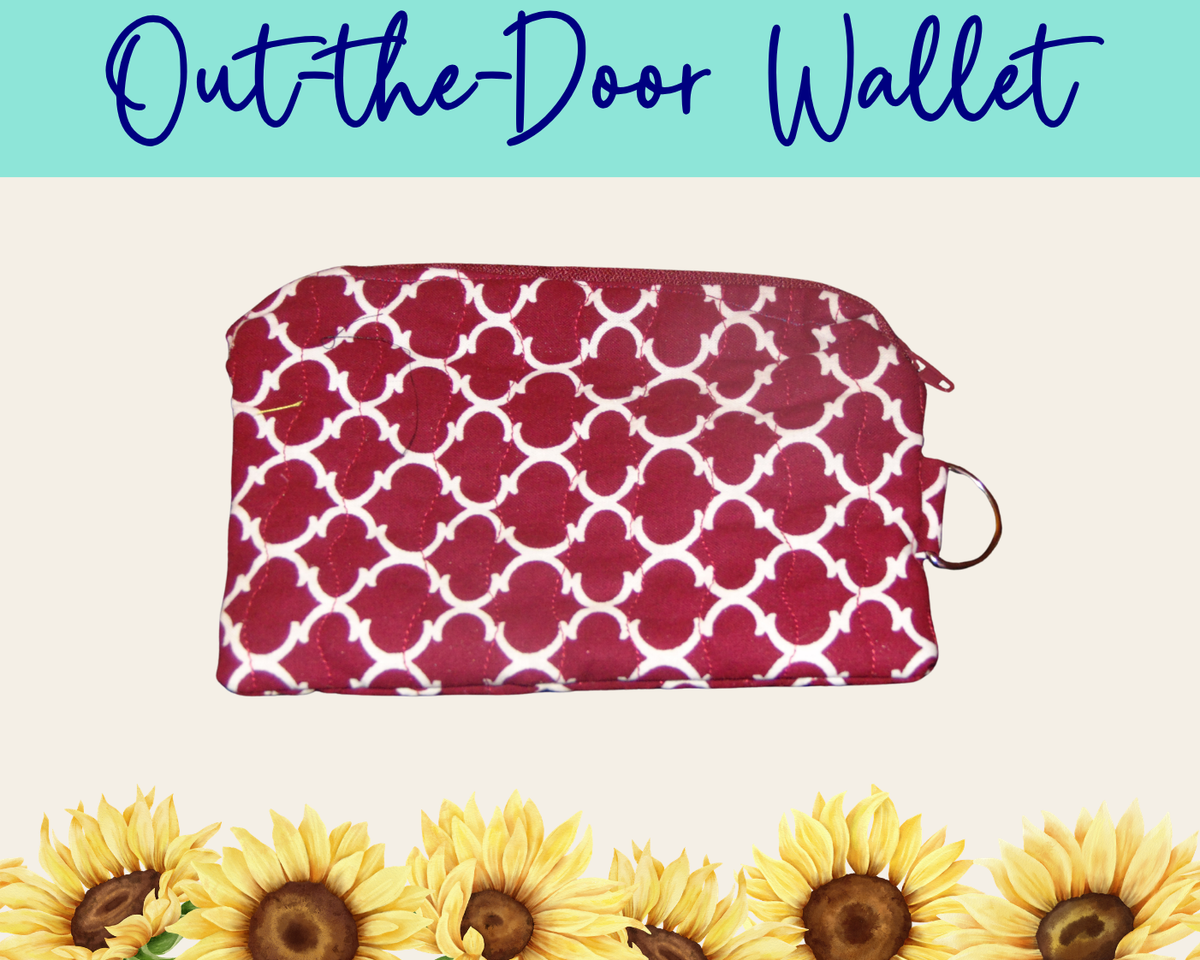 Americana Red Lattice Out-the-Door Wallet | Handmade Fabric Wallet