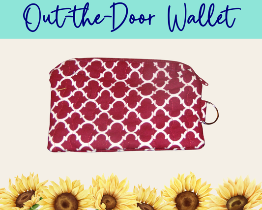 Americana Red Lattice Out-the-Door Wallet | Handmade Fabric Wallet