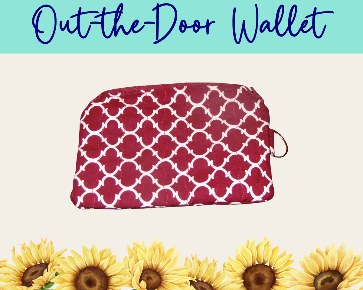 Americana Red Lattice Out-the-Door Wallet | Handmade Fabric Wallet