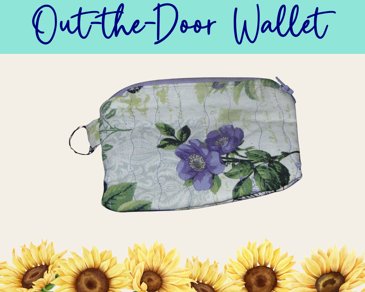 Butterfly Hollow Purple Out-the-Door Wallet | Handmade Fabric Wallet
