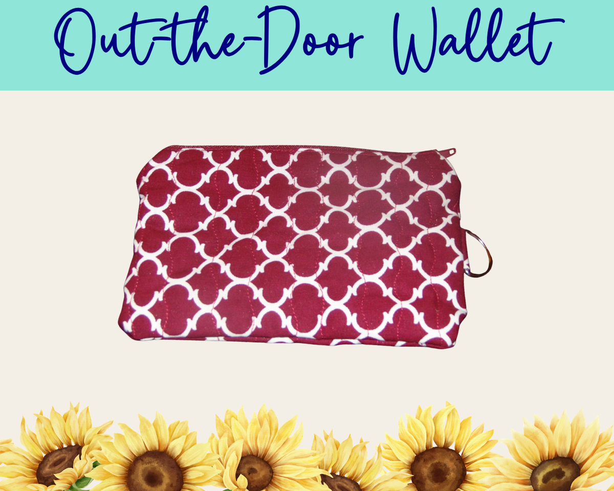 Americana Red Lattice Out-the-Door Wallet | Handmade Fabric Wallet