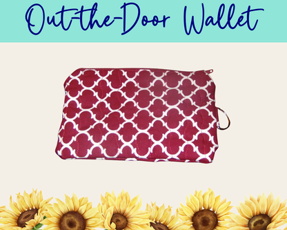 Americana Red Lattice Out-the-Door Wallet | Handmade Fabric Wallet