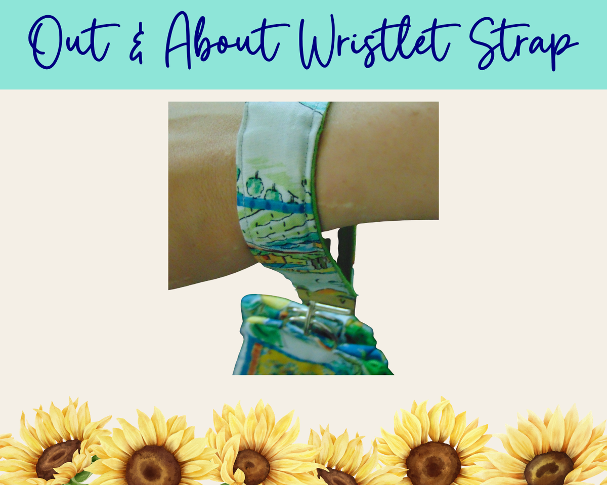 Lemon Grove Patchwork Out & About Wristlet Strap | Handmade Fabric Wristlet