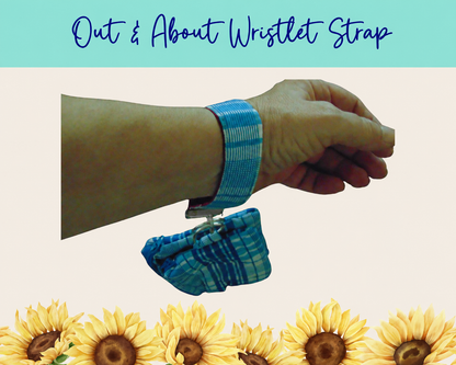 Blue Americana Plaid Out & About Wristlet Strap – Style 3 | Handmade Fabric Wristlet