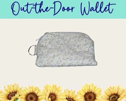 Whispering Vines Cream Out-the-Door Wallet | Handmade Fabric Wallet
