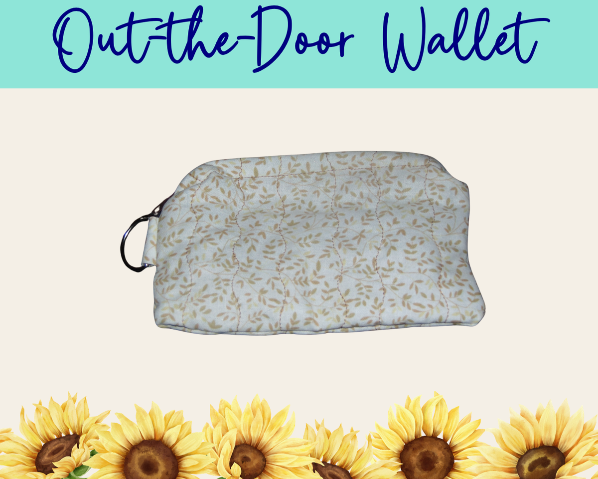 Whispering Vines Cream Out-the-Door Wallet | Handmade Fabric Wallet
