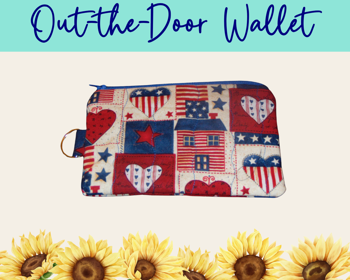 Americana Patchwork Out-the-Door Wallet | Handmade Fabric Wallet
