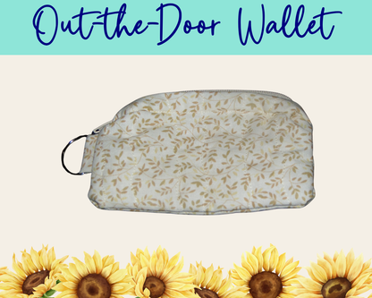 Whispering Vines Cream Out-the-Door Wallet | Handmade Fabric Wallet