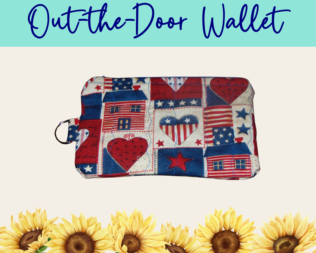 Americana Patchwork Out-the-Door Wallet | Handmade Fabric Wallet