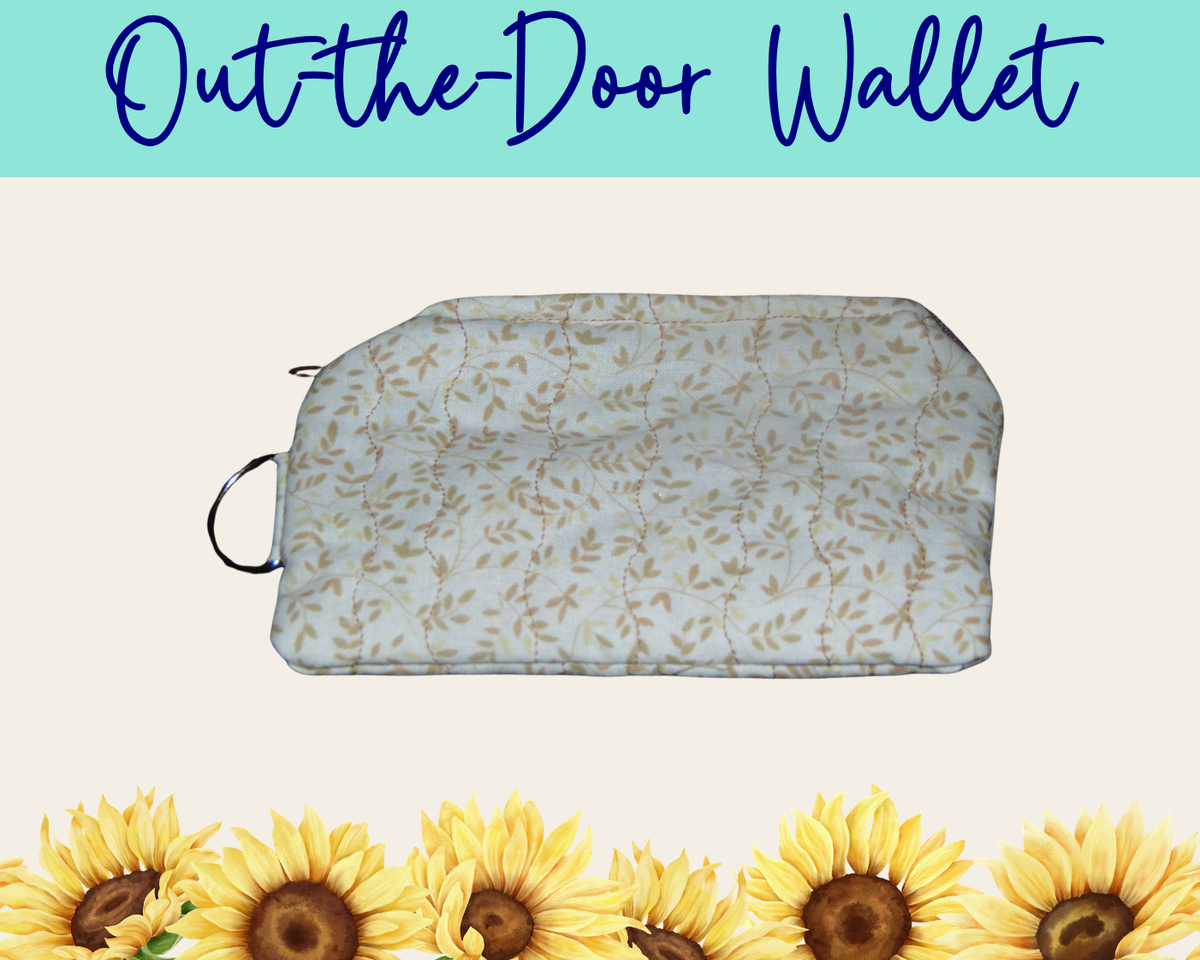 Whispering Vines Cream Out-the-Door Wallet | Handmade Fabric Wallet