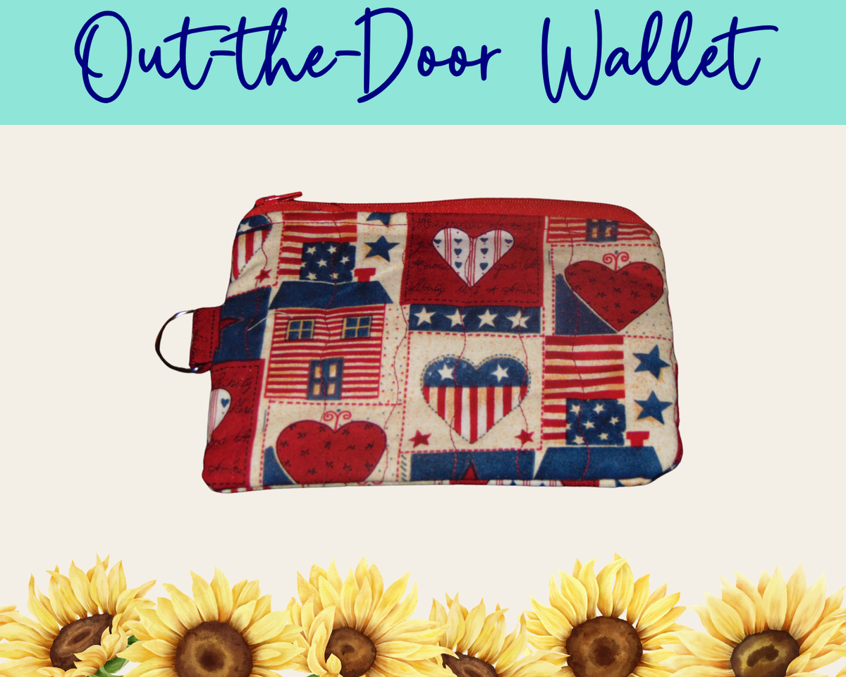 Americana Patchwork Out-the-Door Wallet | Handmade Fabric Wallet
