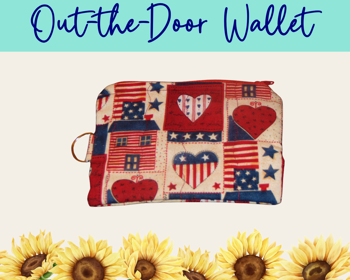 Americana Patchwork Out-the-Door Wallet | Handmade Fabric Wallet