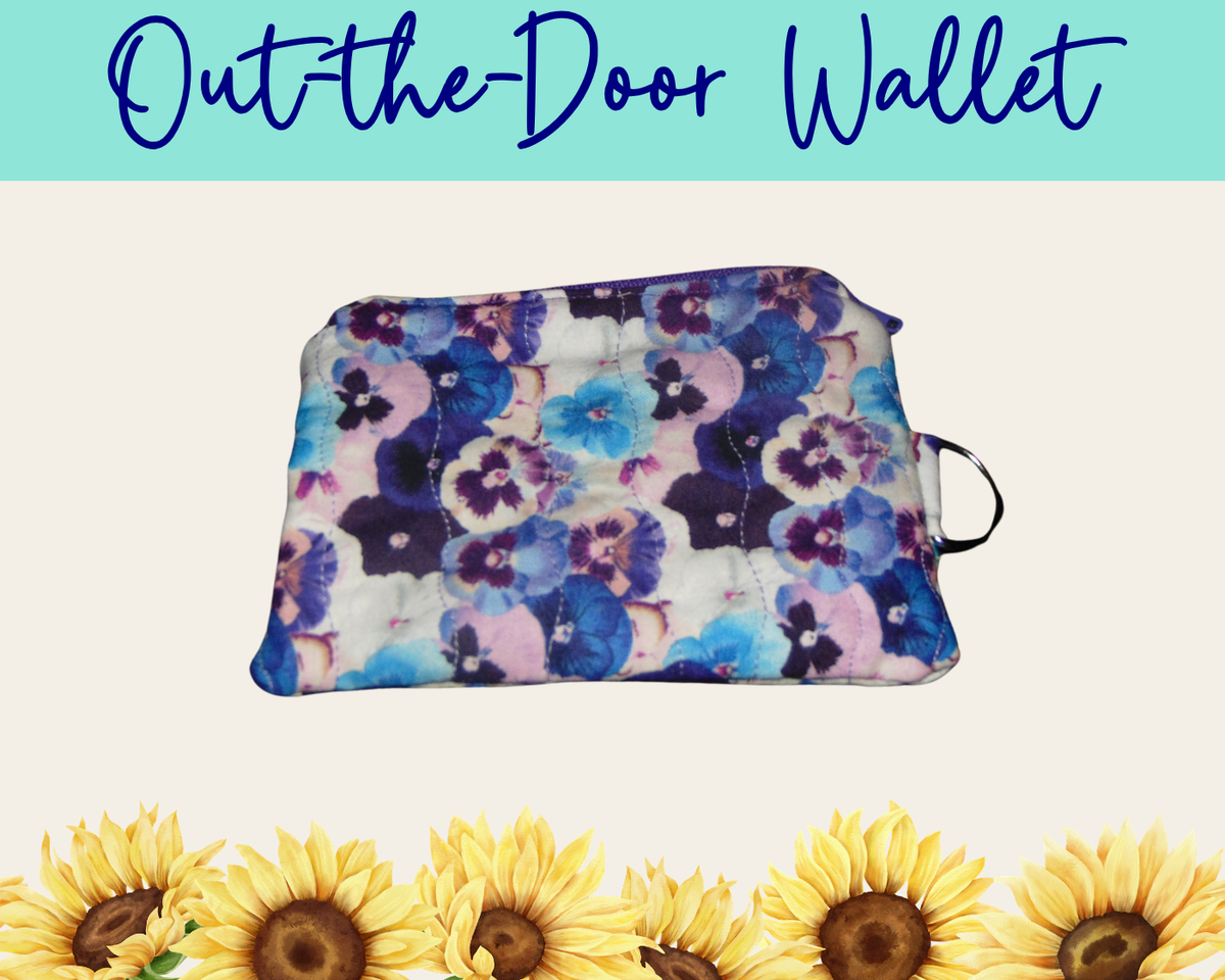 Pansy Meadow Out-the-Door Wallet | Handmade Fabric Wallet