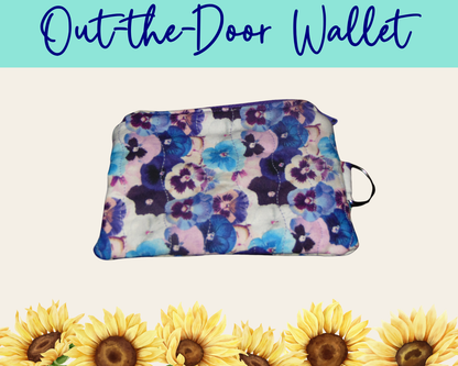 Pansy Meadow Out-the-Door Wallet | Handmade Fabric Wallet