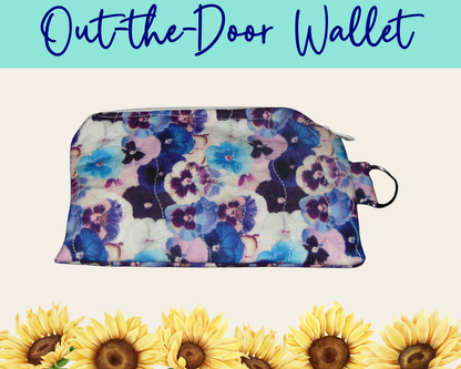 Pansy Meadow Out-the-Door Wallet | Handmade Fabric Wallet