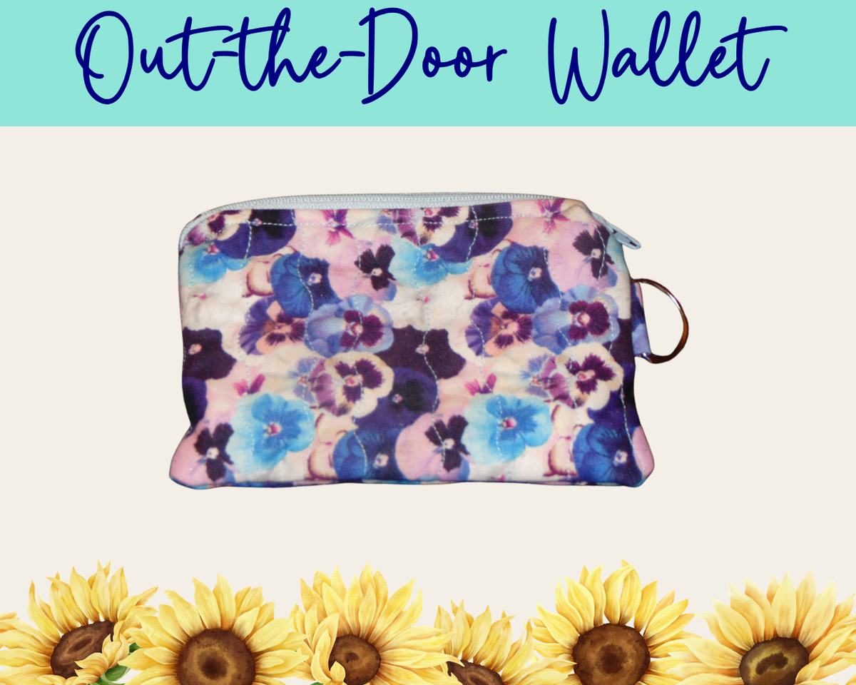 Pansy Meadow Out-the-Door Wallet | Handmade Fabric Wallet