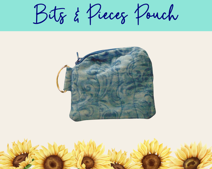 Petal Pairings Bits & Pieces Pouch | Handmade Fabric Zipper Pouch