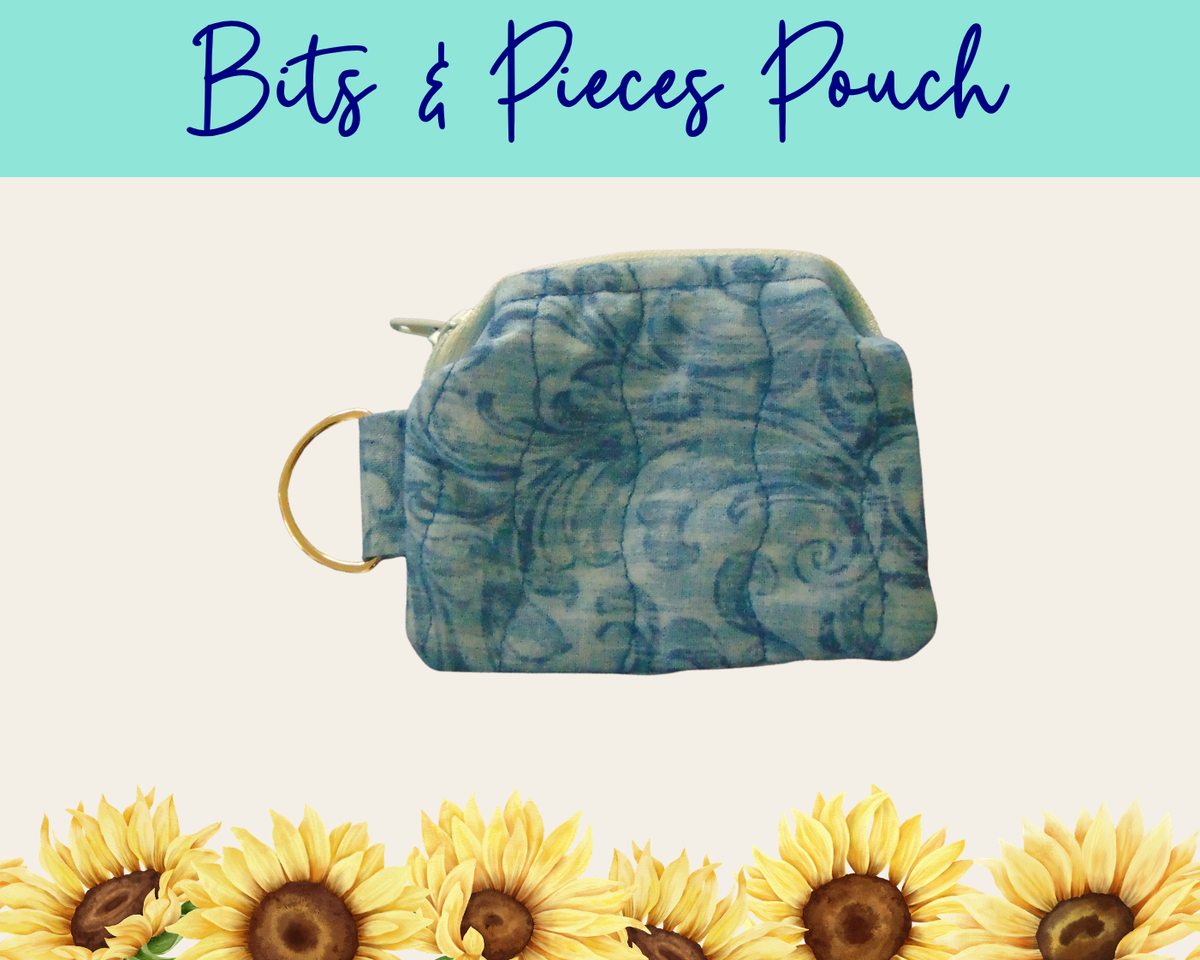 Petal Pairings Bits & Pieces Pouch | Handmade Fabric Zipper Pouch