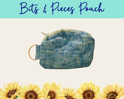 Petal Pairings Bits & Pieces Pouch | Handmade Fabric Zipper Pouch
