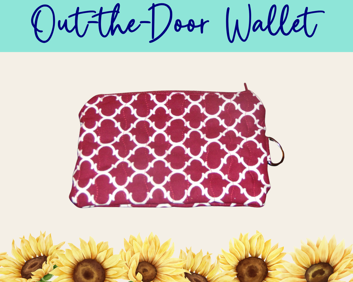 Americana Red Lattice Out-the-Door Wallet | Handmade Fabric Wallet