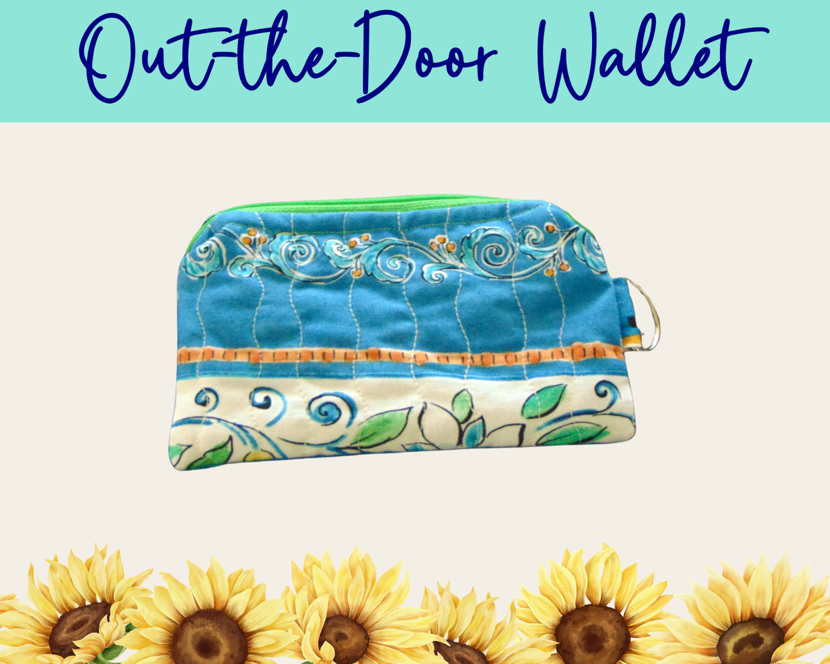 Lemon Grove Stripes Out-the-Door Wallet | Handmade Fabric Wallet