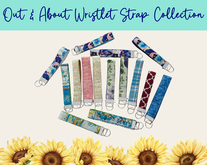 Blue Americana Plaid Out & About Wristlet Strap – Style 1 | Handmade Fabric Wristlet