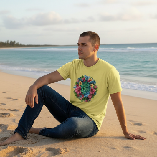 Adult Tropical Sea Turtle Graphic Tee