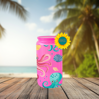 16oz Coastal Octopus & Seashell Tumbler