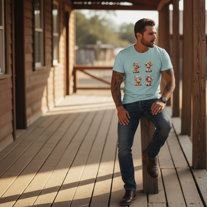 Adult Highland Cow Floral Hat Graphic Tee