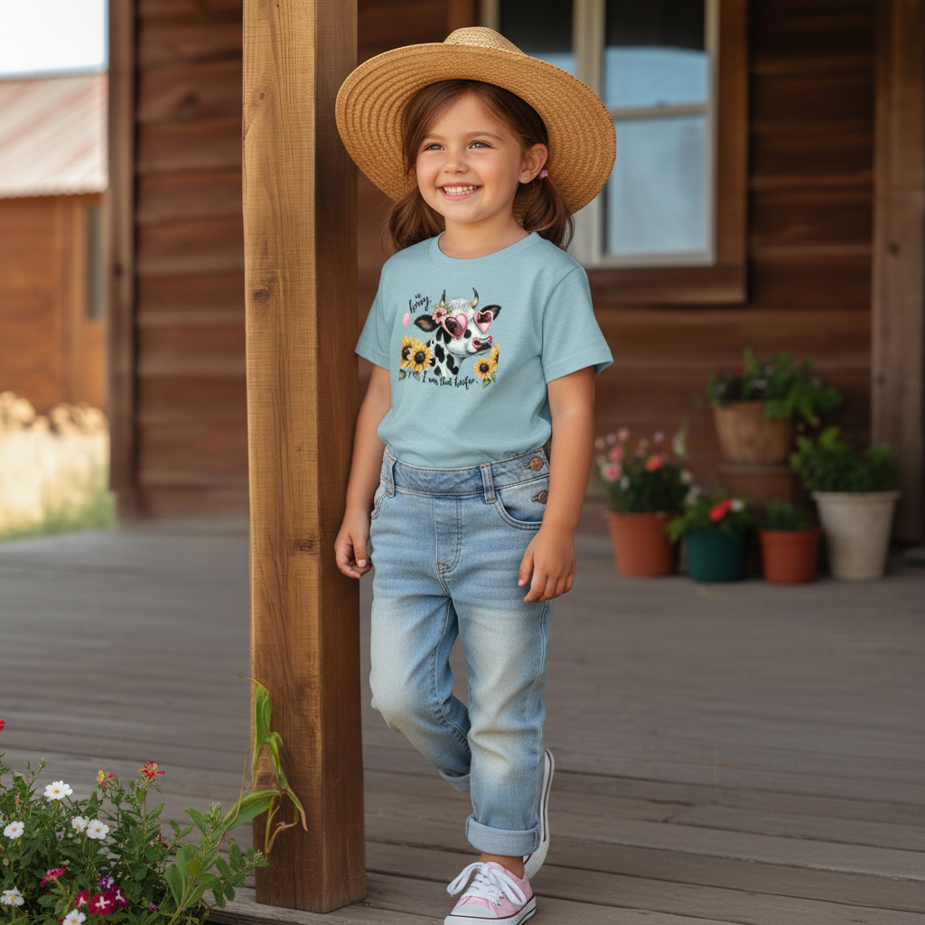 Oh Honey I Am That Heifer Youth Cowgirl Graphic Tee