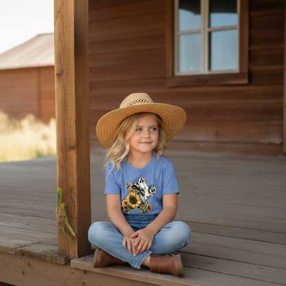 Sunflower Cow Patch Youth Graphic Tee