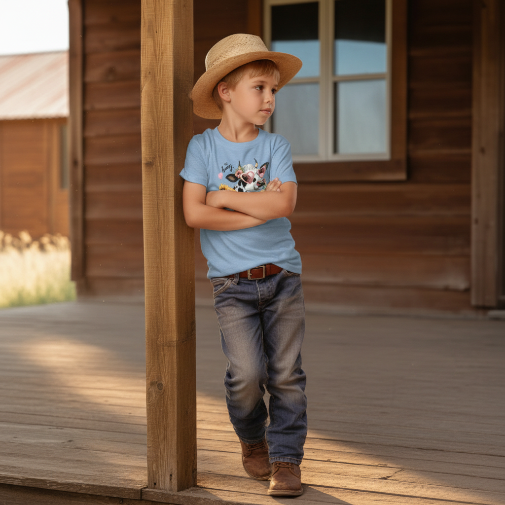 Oh Honey I Am That Heifer Youth Cowgirl Graphic Tee