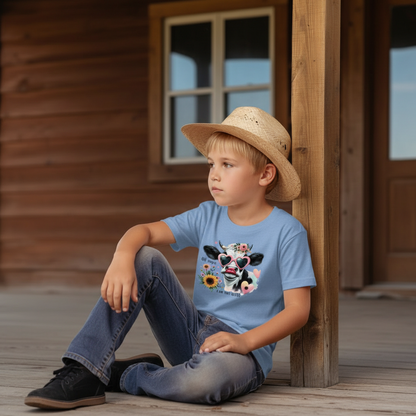Oh Honey I Am That Heifer Youth Cow Graphic Tee
