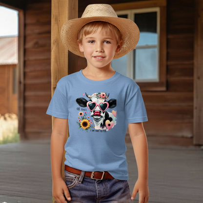 Oh Honey I Am That Heifer Youth Cow Graphic Tee